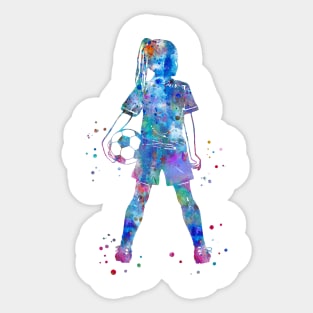 Girl Soccer Player Sticker